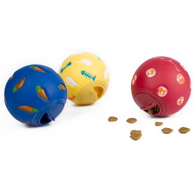 Dog Treat Drain Snack Food Ball Squeaky Interactive IQ Dog Play Toy Dog Treat Dispenser Toy