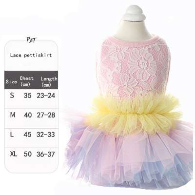 Beautiful Lovely Pet Spring Flower Dress Dog Clothes Party Summer Rose Wedding dog Skirt Dog Pet Puppy Clothing