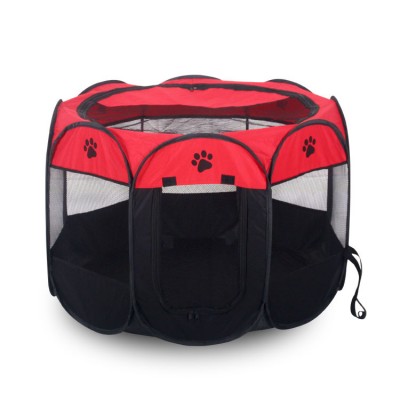 Portable Pet Dog Cat Playpen Crates Kennel Pet Fence Oxford Tent Foldable Octagonal Tent Dog Carrier Backpack Cat House